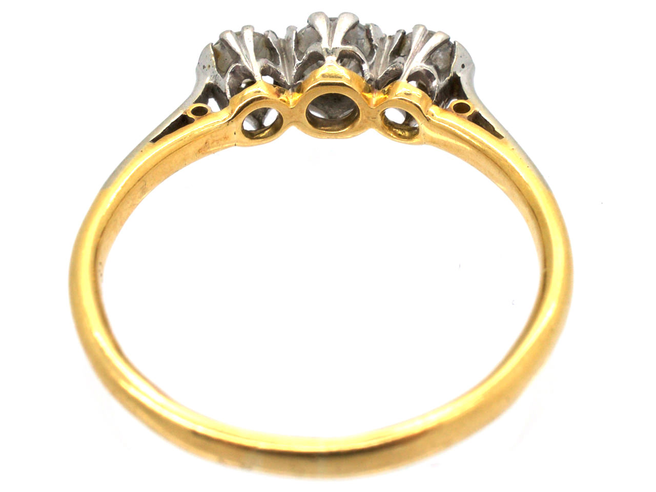 Three Stone Diamond Ring (127/O) | The Antique Jewellery Company