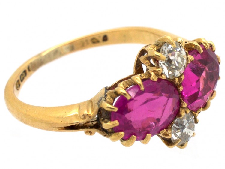 Edwardian Pink Sapphire & Diamond Ring