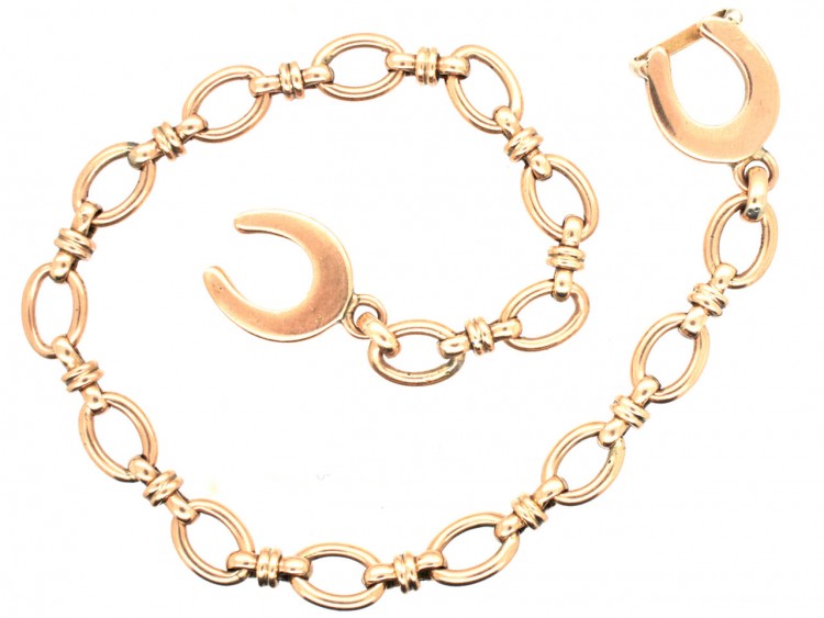 Gold Horseshoe Clasp Bracelet