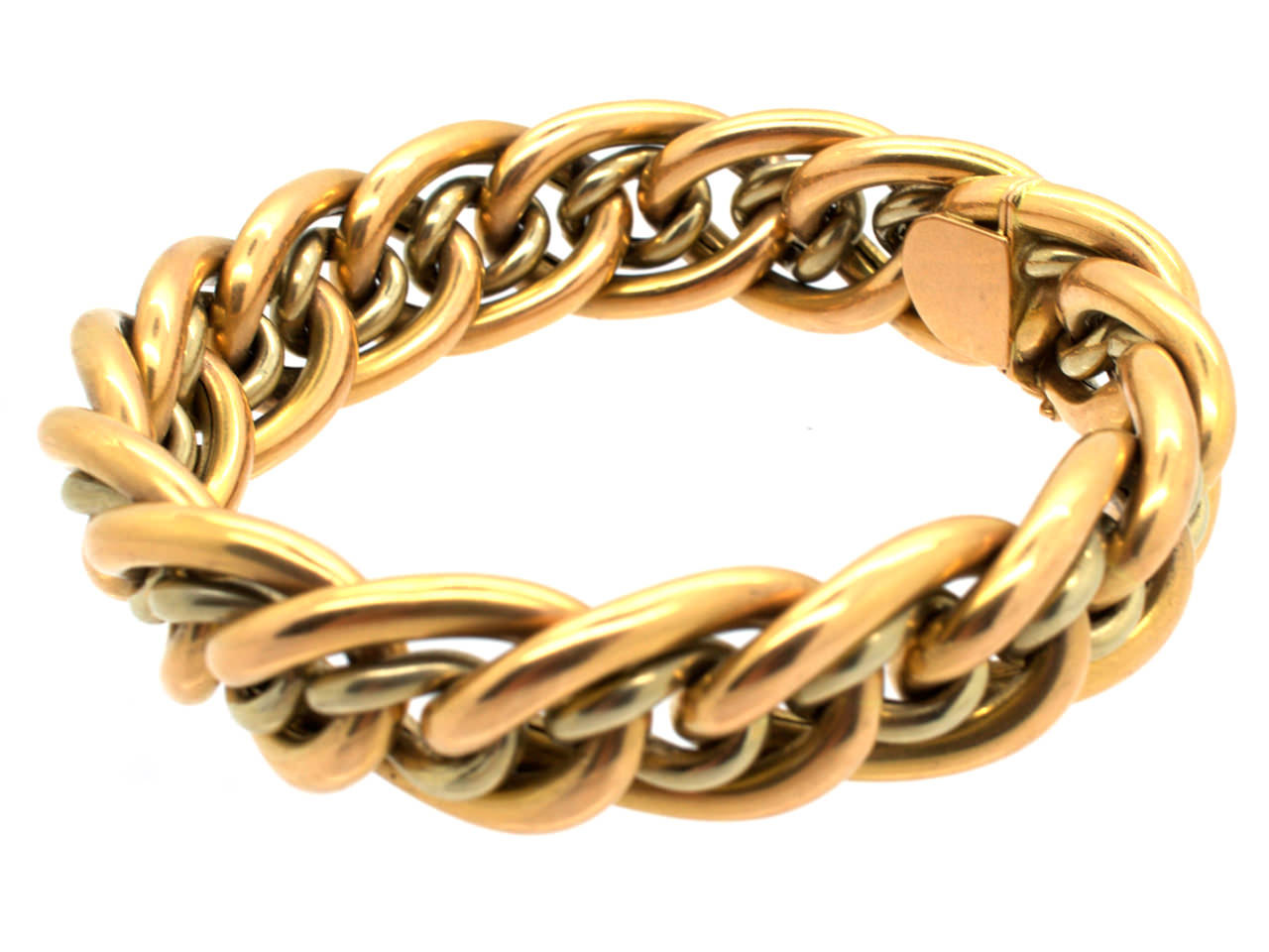 Edwardian 18ct Gold Woven Bracelet (638G) | The Antique Jewellery Company