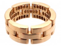 Cartier Maillon Panthere 18ct Yellow Gold Diamond Band Ring