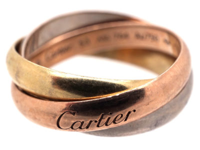 Cartier Three Colour Gold Russian Wedding Ring