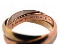 Cartier Three Colour Gold Russian Wedding Ring
