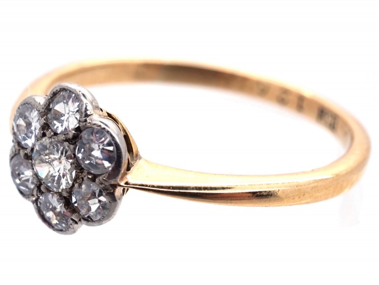 Edwardian Diamond Cluster Daisy Ring