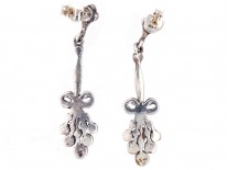 Edwardian Silver & Marcasite Drop Earrings