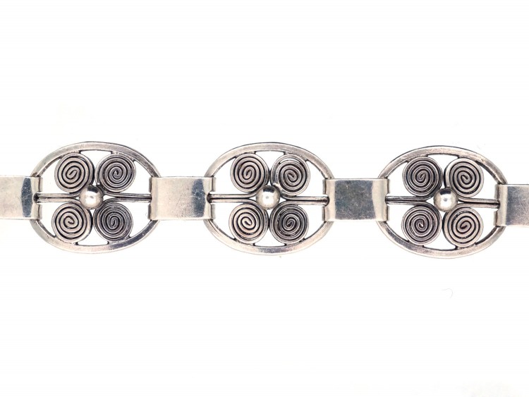Silver Danish Viking Design Bracelet by Jens K.M Rungstrom