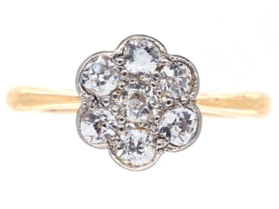 Edwardian Diamond Daisy Cluster Ring