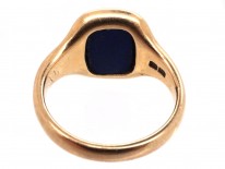 18ct Gold & Lapis Intaglio Signet Ring