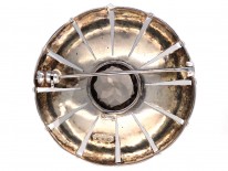 Theodor Farhner Art Deco Silver & Smoky Quartz Round Brooch