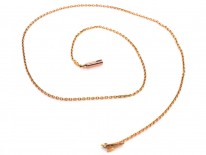 Edwardian 9ct Gold Fine Chain (39.5 cm)