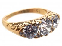 Victorian 18ct Gold Three Stone Diamond Ring