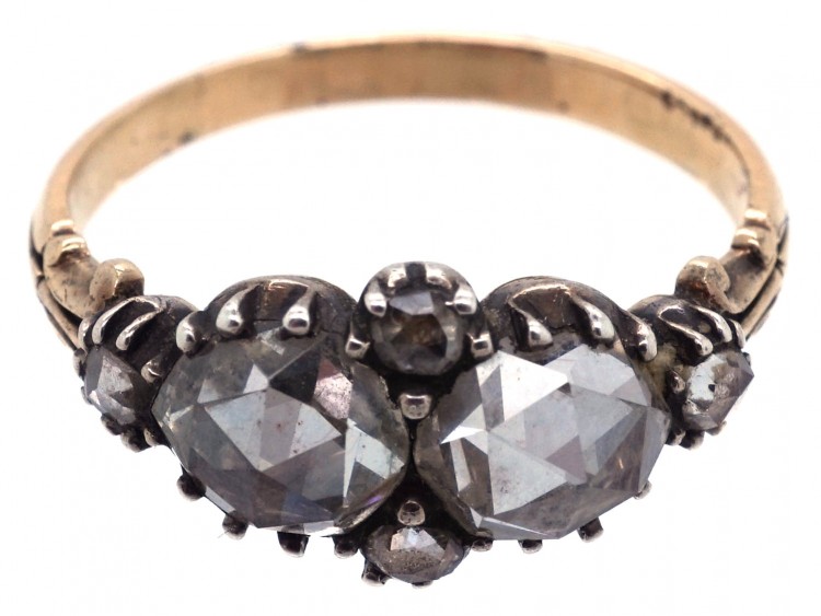 Georgian Two Stone Rose Diamond Ring