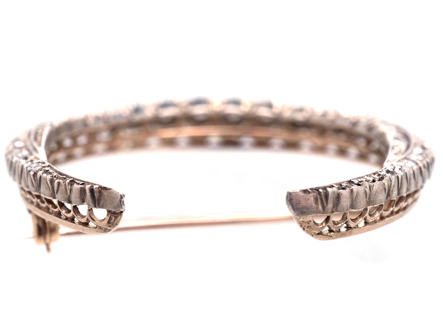 Large Victorian Diamond Double Crescent Brooch (849G) | The Antique ...