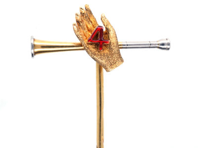 Four In Hand Gold & Enamel Stick Pin