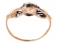 Georgian Hands & Heart Rose Fede Diamond Ring