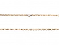 Edwardian 18ct Gold & Natural Pearls Chain