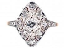 Art Deco Diamond Shaped Diamond Ring