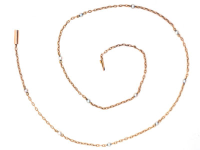 Edwardian 9ct Gold & Natural Pearls Chain