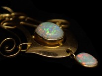 Art Nouveau Opal 15ct Gold Pendant
