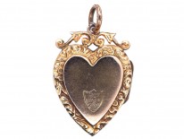 Edwardian 9ct Back & Front Heart Locket with Bow Motif