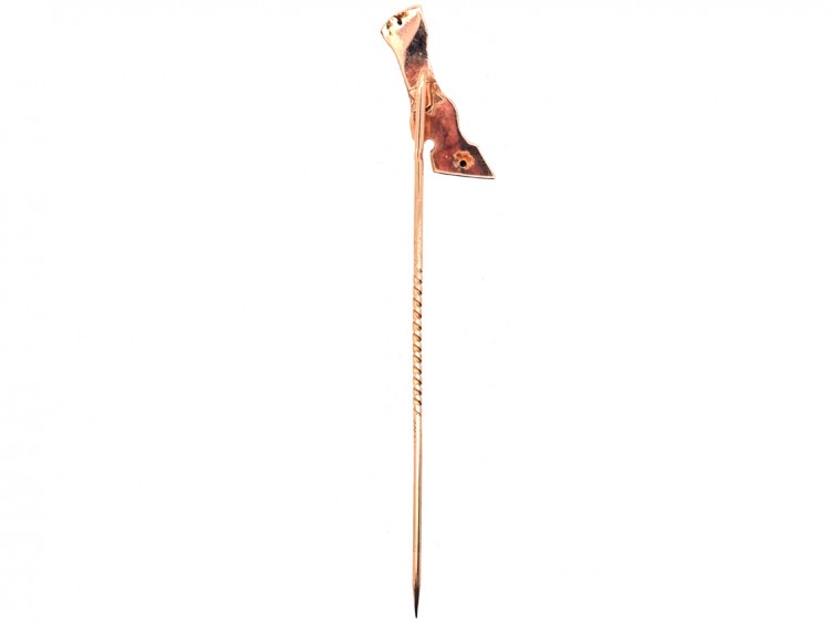 French 18ct Two Colour Gold Horse Hoof Stickpin