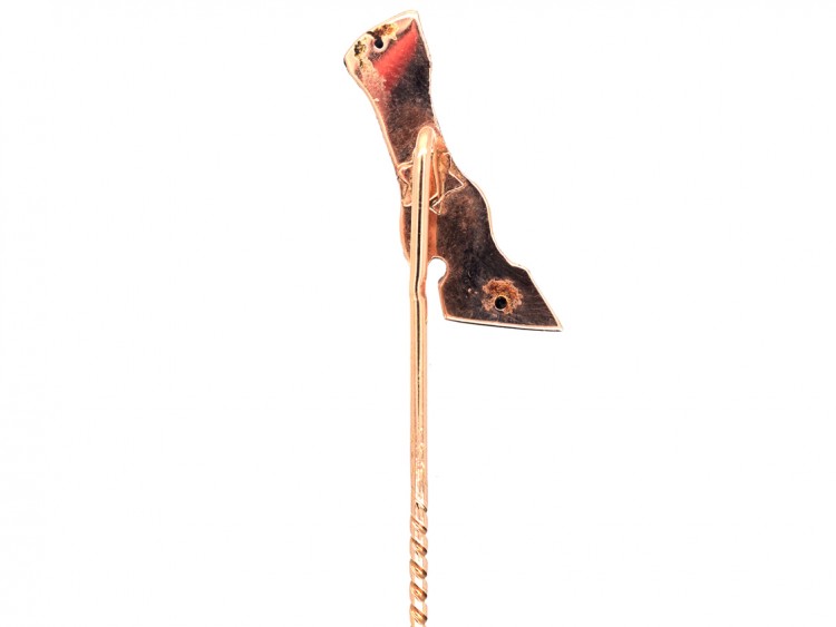 French 18ct Two Colour Gold Horse Hoof Stickpin