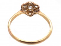 Edwardian 18ct Gold, Platinum & Diamond Cluster Ring