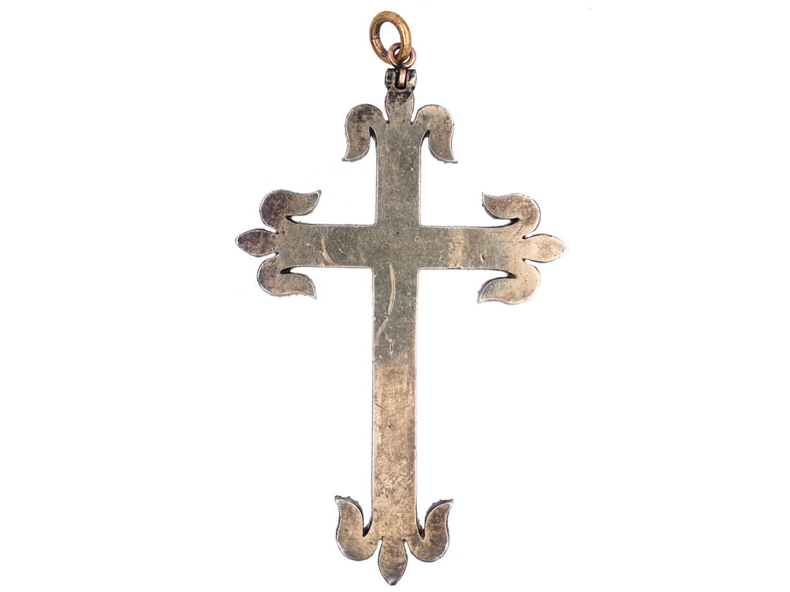 Cross Emerald 2024 .925 Silver & Bronze Pendant