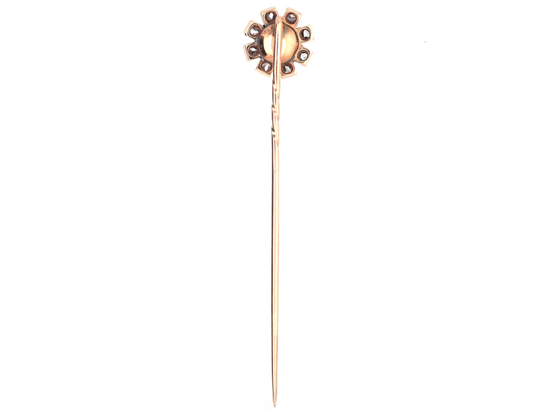 American Goldstone & Rose Diamond 19th Century Tie Pin (68SS) | The ...