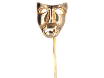 Edwardian 15ct Gold Tragedy Tie Pin