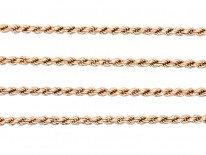 Edwardian 9ct Gold Prince of Wales Twist Long Guard Chain