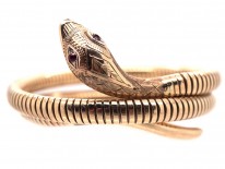 1960s 9ct Gold Coily Snake Bracelet