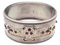 Victorian Silver & Gold Overlay Bangle