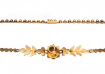 Victorian 18ct Gold & Natural Split Pearl Necklace in Original Case
