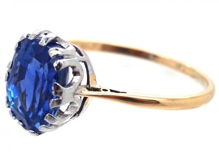 18ct Gold & Platinum, Ceylon Sapphire Ring