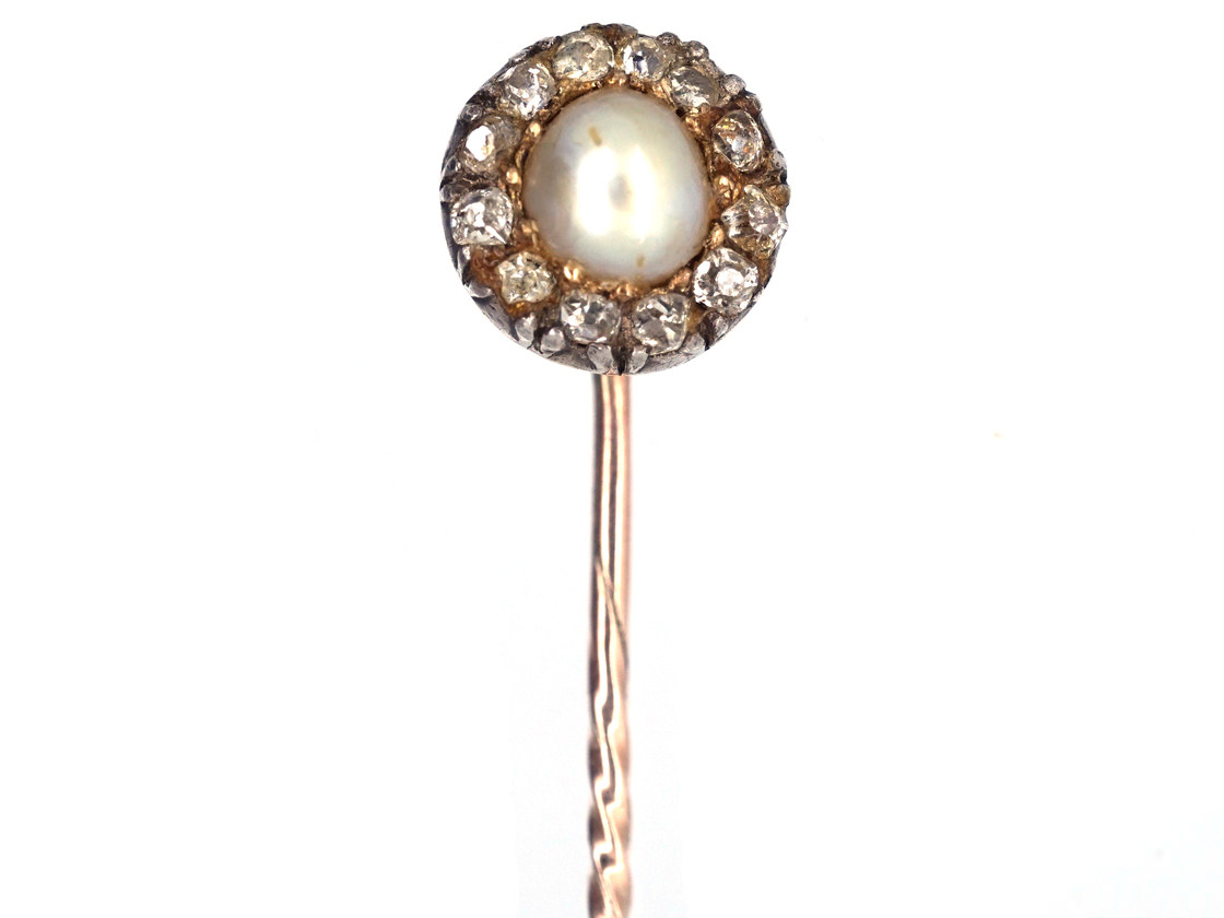 mens pearl tie pin