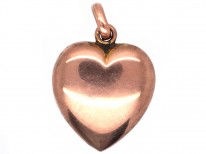 Edwardian 9ct Gold Heart Pendant