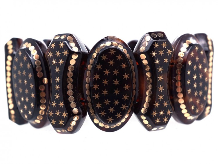 Victorian Tortoiseshell Piqué Bracelet