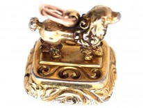 Georgian Gold Cased King Charles Spaniel Seal
