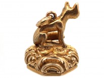 Victorian 18ct Gold Seal of a Fox