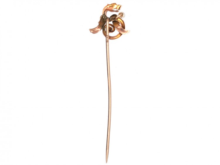 Edwardian 10ct Gold Tie Pin of a Griffin