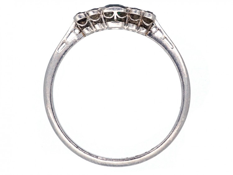 Edwardian Platinum, Emerald & Diamond Ring