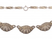 Theodor Fahrner Silver Gilt & Marcasite Art Deco Necklace