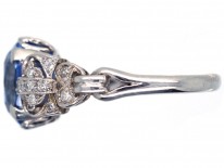Ceylon Sapphire, Platinum & Diamond Ring