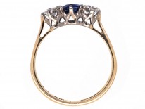 Diamond ​& Sapphire Three Stone Ring