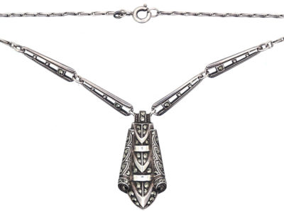 Art Deco Silver & Marcasite Necklace