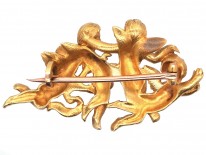 Victorian 18ct Gold Love is Blind Brooch