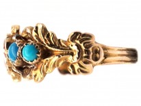 Georgian 18ct Gold Turquoise & Topaz Ring