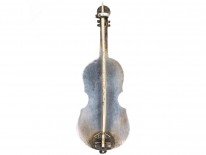 Victorian Silver Violin Brooch