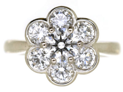 Platinum & Diamond Cluster Ring